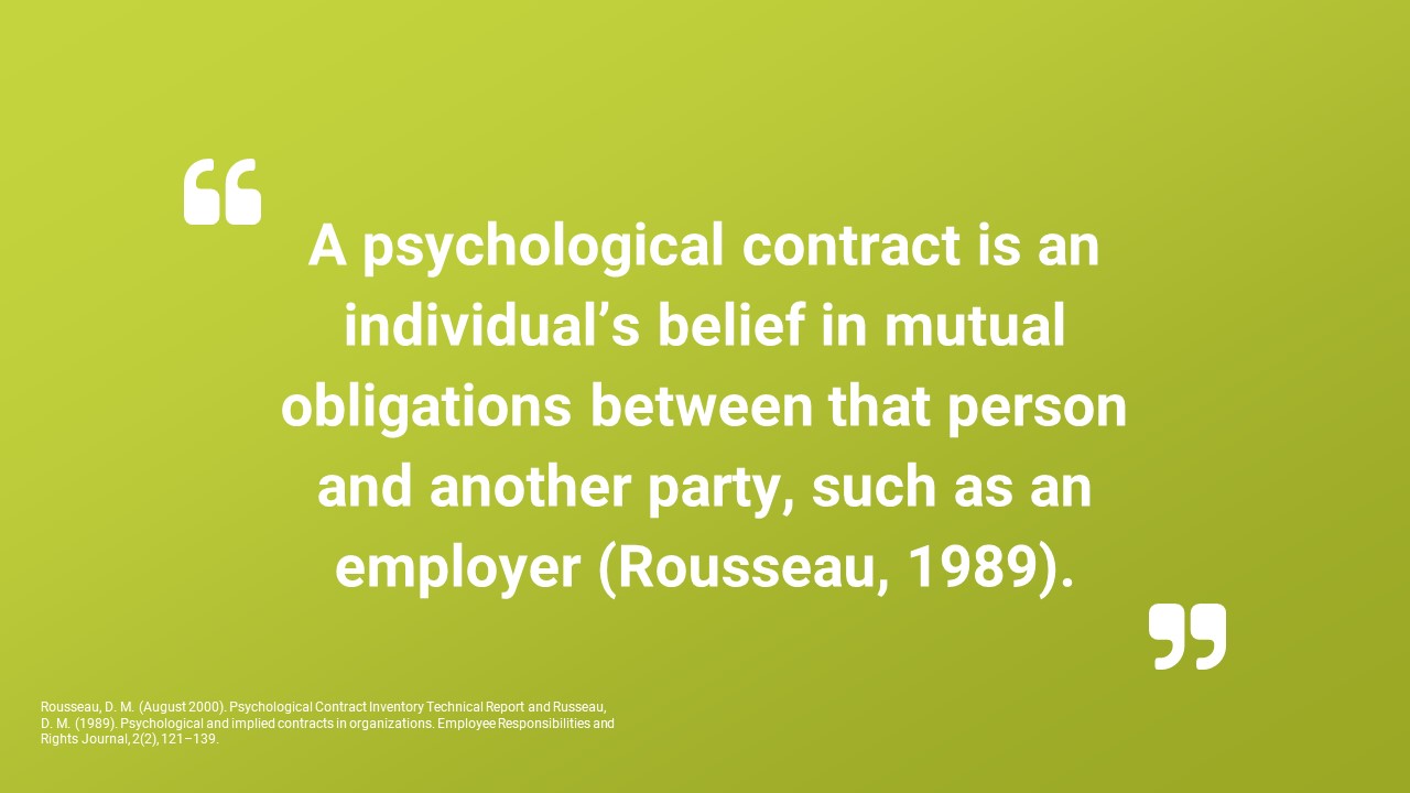 transactional psychological contract