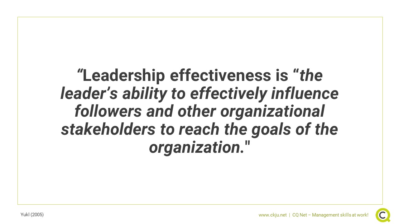 define managerial effectiveness