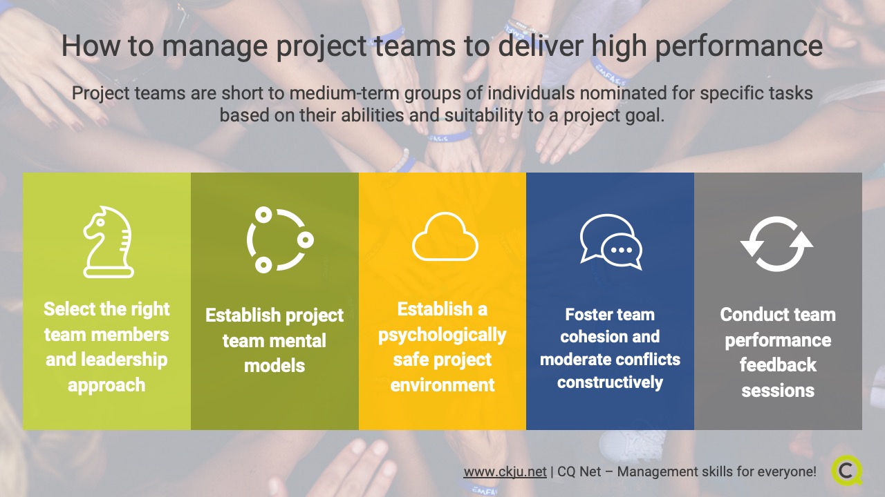 Project teams can be managed to deliver high performance