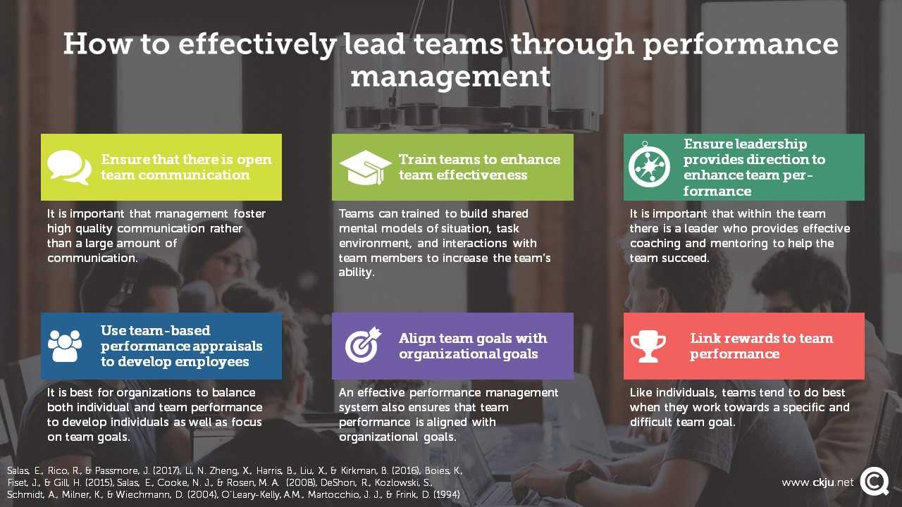 We provide a set of evidence-based management practices on how to effectively manage team performance